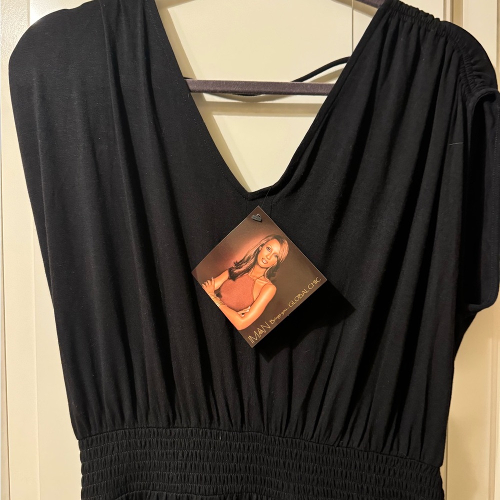 Black maxi dress.
